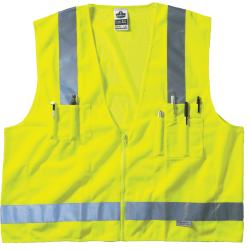 Ergodyne GloWear Safety Vest, Type R Class 2 Surveyor's, XS, Lime, 8250Z