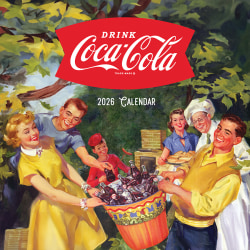 2026 TF Publishing Art & Design Monthly Wall Calendar, 12" x 12", Coke: Vintage Nostalgia, January To December