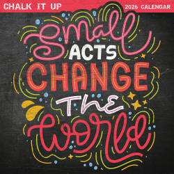 2026 TF Publishing Inspiration Monthly Wall Calendar, 12" x 12", Chalk It Up, January To December