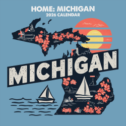 2026 TF Publishing Scenic & Nature Monthly Wall Calendar, 12" x 12", Home: Michigan, January To December