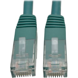 Tripp Lite 2ft Cat6 Gigabit Molded Patch Cable RJ45 M/M 550MHz 24 AWG Green - 128 MB/s - 2 ft - Green