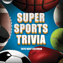 2026 TF Publishing Sport & Auto Monthly Wall Calendar, 12" x 12", Sports Facts & Trivia, January To December