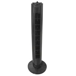 Optimus Adjustable Oscillating Tower Fan, 32"H x 6"W, Black