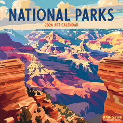 2026 TF Publishing Scenic & Nature Monthly Wall Calendar, 12" x 12", National Parks-Art, January To December