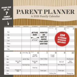 2026 TF Publishing Art & Design Monthly Wall Calendar, 12" x 12", Parent Planner, January To December