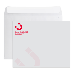 Peel & Seal, White Wove Open Side Catalog Mailing Envelopes, 1-Color, Custom 9" x 12", Box Of 500