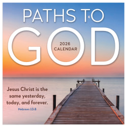 2026 TF Publishing Inspirational Mini Monthly Wall Calendar, 7" x 7", Paths to God, January To December