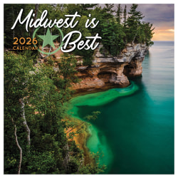 2026 TF Publishing Scenic Monthly Mini Wall Calendar, 7" x 7", Midwest Is Best, January To December