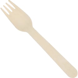 Hoffmaster Wood Cutlery, Forks, 6", Natural, Pack Of 1,000 Forks