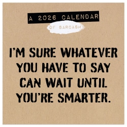2026 TF Publishing Humor & Comics Mini Monthly Wall Calendar, 7" x 7", Anti-Affirmations, January To December