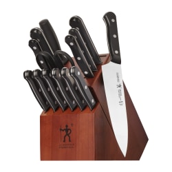 Henckels Solution 15-Piece Knife Block Set, Brown