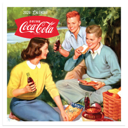 2026 TF Publishing Art & Design Monthly Mini Wall Calendar, 7" x 7", Coca-Cola, January To December