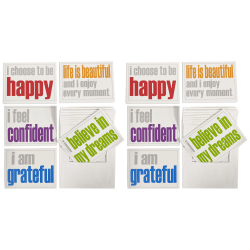 Inspired Minds Note Cards With Envelope, Confidence Booster Set, 5-1/2" x 4-1/4", 10 Per Pack, Set Of 2 Packs