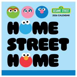 2026 TF Publishing Art & Design Monthly Mini Wall Calendar, 7" x 7", Sesame Street, January To December