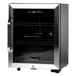 Magic Chef® 58-Can Mini Fridge for Commercial Countertop Use, Silver/Black, MCCM21ST