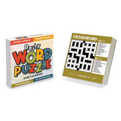 2026 TF Publishing Daily Desktop Box Calendar, 5-1/4" x 5-1/4", Daily Word Puzzle, January To December