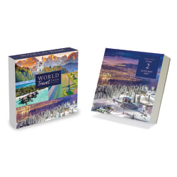 2026 TF Publishing Daily Desktop Box Calendar, 5-1/4" x 5-1/4", World Travel, January To December