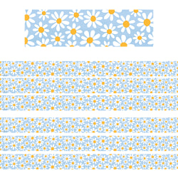 Teacher Created Resources Straight Border Trim, Daisies, 35' Per Pack, Set Of 6 Packs