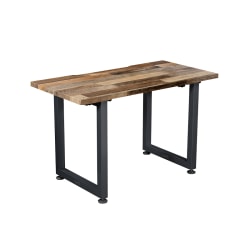 Vari Table 48"W Computer Desk, Reclaimed Wood/Slate
