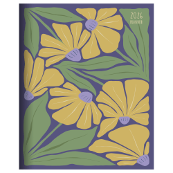 2026 TF Publishing Medium Monthly Planner, 6-1/2" x 8", Goldenrod Flowers, January To December