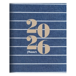 2026 TF Publishing Large Monthly Planner, 9" x 11", Denim, January To December