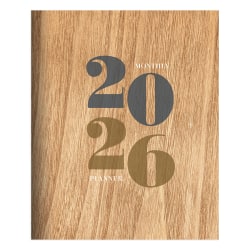 2026 TF Publishing Large Monthly Planner, 9" x 11", Washed Oak, January To December