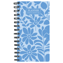 2026 TF Publishing Small Weekly/Monthly Planner, 3-1/2" x 6-1/2", Blue Blooms, January To December