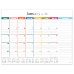 2026 TF Publishing Large Desk Pad Blotter Calendar, 22" x 17", Rainbow Blocks, January To December