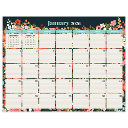 2026 TF Publishing Large Desk Pad Blotter Calendar, 22" x 17", Bountiful Blooms, January To December