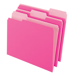 Pendaflex® 2-Tone Color Folders, 1/3 Cut, Letter Size, Pink, Pack Of 100