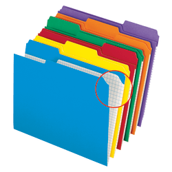 Pendaflex® Color Reinforced Top File Folders With Interior Grid, 1/3 Cut, Letter Size, Assorted Colors, Pack Of 100