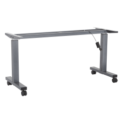 Office Star™ Steel Frame For Height-Adjustable Table, 42-1/4"H x 58-1/4"W x 24"D, Titanium