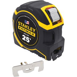 Stanley 25 ft. Fatmax Auto-Lock Tape Measure - 25 ft Length 1.3" Width - Imperial Measuring System - Yellow, Black
