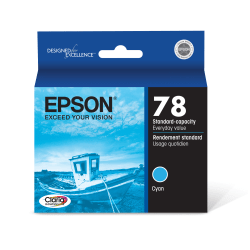 Epson® 78 Claria® Cyan Ink Cartridge, T078220