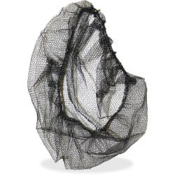 Genuine Joe Black Nylon Hair Net - Recommended for: Food Handling, Food Processing - Comfortable, Lightweight, Durable, Tear Resistant - Large Size - 21" Stretched Diameter - Contaminant Protection - Nylon - Black - 100 / Pack