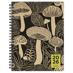 2026 TF Publishing Medium Weekly/Monthly Planner, 6-1/2" x 8", Mushroom, January To December
