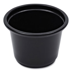 Boardwalk® Souffle/Portion Cups, 1 Oz, Black, 20 Cups Per Sleeve, Carton Of 125 Sleeves