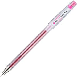 Pilot G-Tec-C Gel Pen, Ultra Fine Point, 0.4 mm, Translucent Barrel, Pink Ink