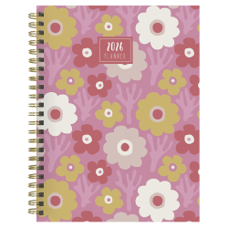 2026 TF Publishing Medium Weekly/Monthly Planner, 6-1/2" x 8", Pink Pretty Petals, January To December