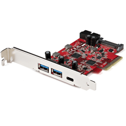 StarTech.com 5-Port USB PCIe Card, 10Gbps USB 3.1 Gen 2 PCIe Card w/ 1x USB-C & 2x USB-A, 1x 2 Port IDC (Internal 5Gbps USB Header Expansion)