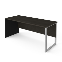 Bestar Pro-Concept Plus 72"W Table Computer Desk With Metal Legs, Deep Gray/Black