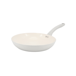 Martha Stewart Everyday Rexford Aluminum Ceramic Nonstick Frying Pan, 8", Linen