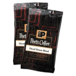 Peet's Coffee & Tea® Coffee Portion Packs, House Blend, Decaf, 2.5 Oz, Box Of 18 Frack Packs