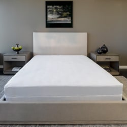 23 Threads Knitted Polyester Mattress Encasement, Ctrl+Z Technology, White, Twin XL Extra Deep, Case Of 20