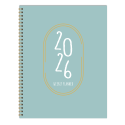 2026 TF Publishing Large Weekly/Monthly Planner, 9" x 11", Robin's Egg, January To December