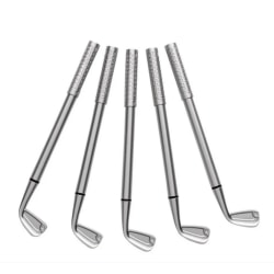 Saxon Imports LLC Golf Pen, Medium Point, 0.7mm, Silver Barrel, Black Ink