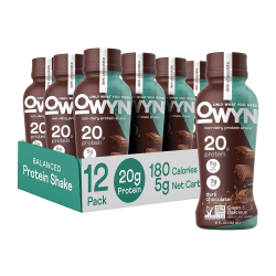 OWYN Dark Chocolate Protein Drinks, 12 Oz, Case Of 12 Drinks