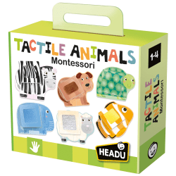 Headu Tactile Montessori Puzzles, Animals, Pre-K, Set Of 6 Puzzles