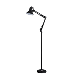 Bostitch® Swing Arm LED Floor Lamp, 72"H, Black