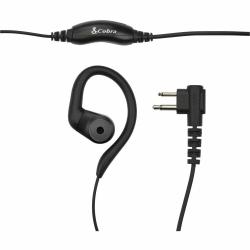Cobra® C-Style Earloop-Wrap In-Ear Headset for Cobra® Performa 400/450 2-Way Handheld Business Radios & Select Non-Cobra® Devices, Black